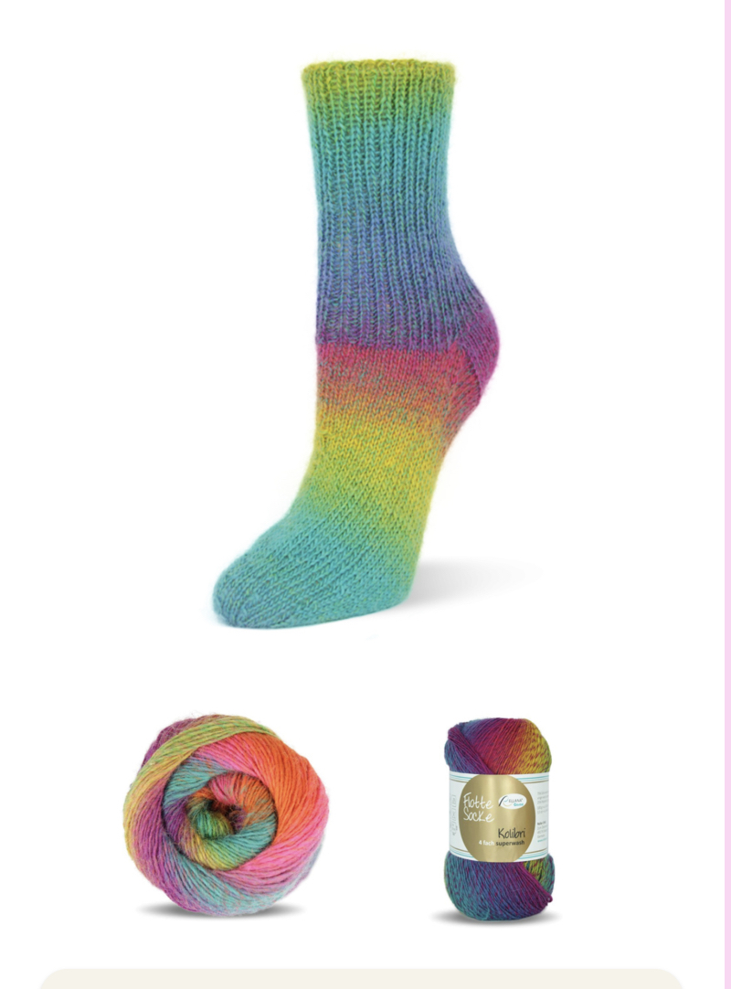 Rellana Garne - Flotte Sock 4ply Kolibri – Image 2